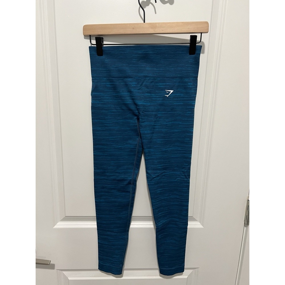 Gymshark Adapt Marl Seamless Leggings in‎ Atlantic Blue/Shark Blue Size Medium